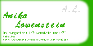 aniko lowenstein business card